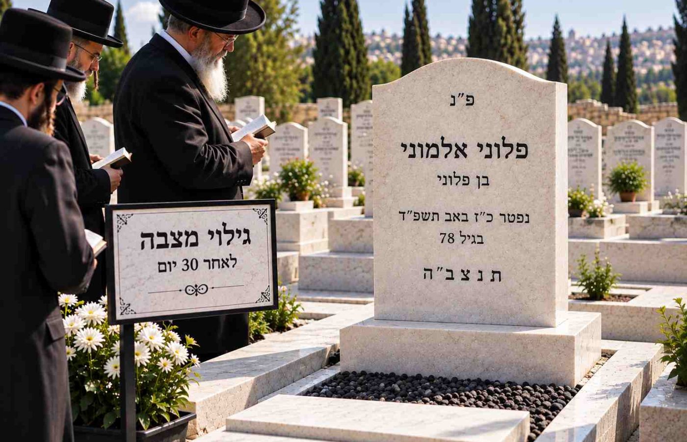 טקס גילוי מצבה בבית העלמין